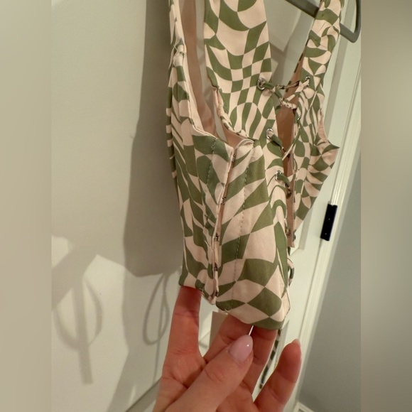 For Love And Lemons Nomi Green Pink Set 2 Pc Size S - Picture 9 of 10